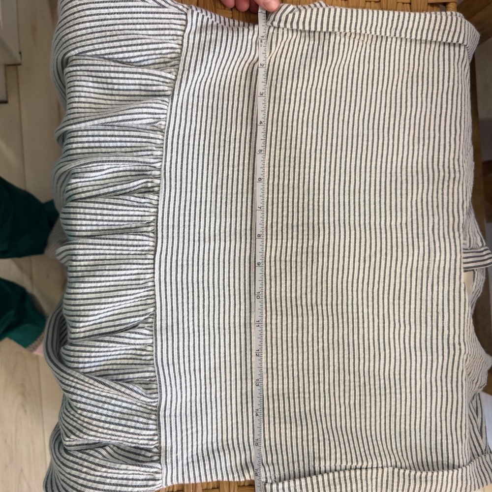 Maeve Anthropologie Striped Everyday Midi Dress Gray White Small Minimalist - Picture 7 of 7